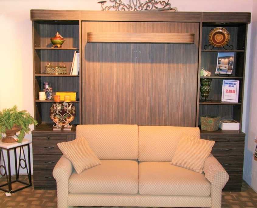 Bed Over Sofa Door Style Cabinet Medium - Murphy Bed USA